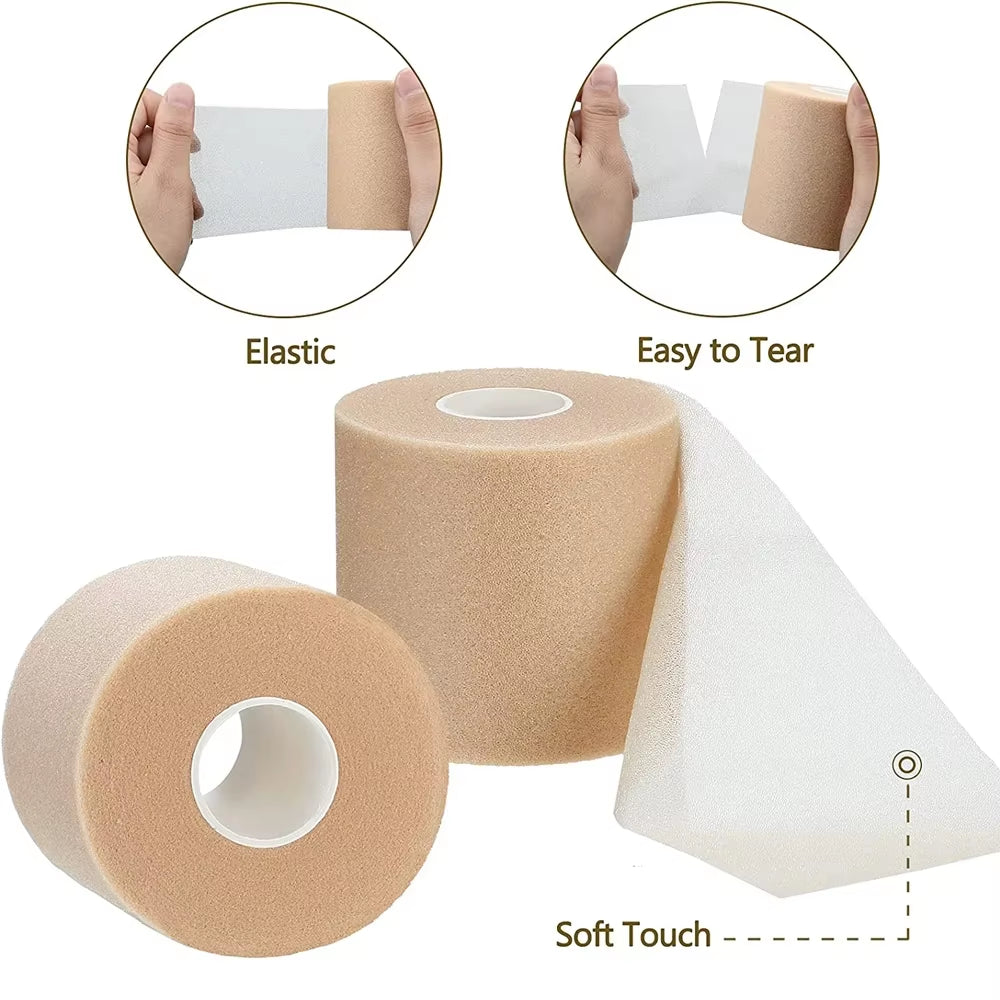1 Roll Athletic Tape Foam Underwrap Tape Sports Foam Underwrap Bandage Athletic Foam Tape for Wrists Elbows Knees Ankles