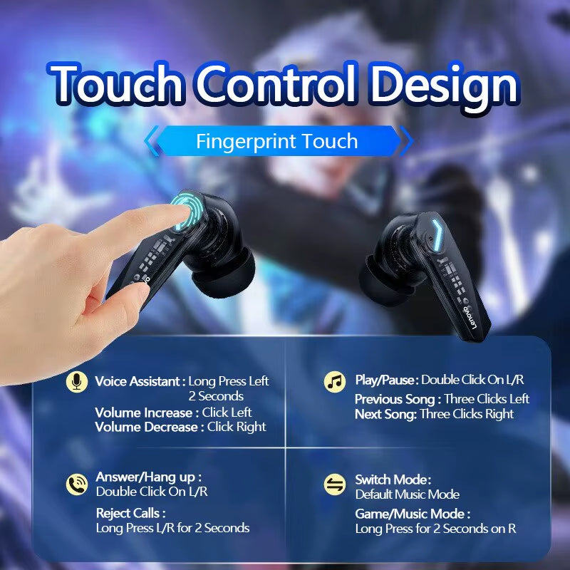 Choice  GM2 Pro Bluetooth 5.3 Earphones Sports Headset Wireless In-Ear Gaming Low Latency Dual Mode Music Headphones New