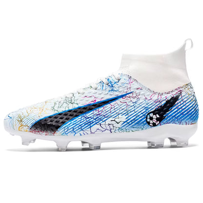 Men FG/TF Football Boots Futsal Professional Unisex Anti-Slip Kids Soccer Shoes Grass Training Outdoor Football Shoes Sneakers