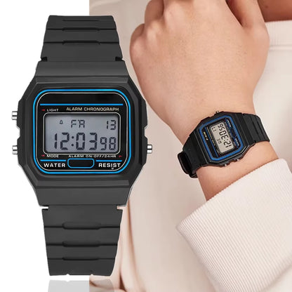 Fashion Sports Men'S Digital Watch Top Brand Simple Square LED Display Casual Silicone Strap Electronic Clock for Men