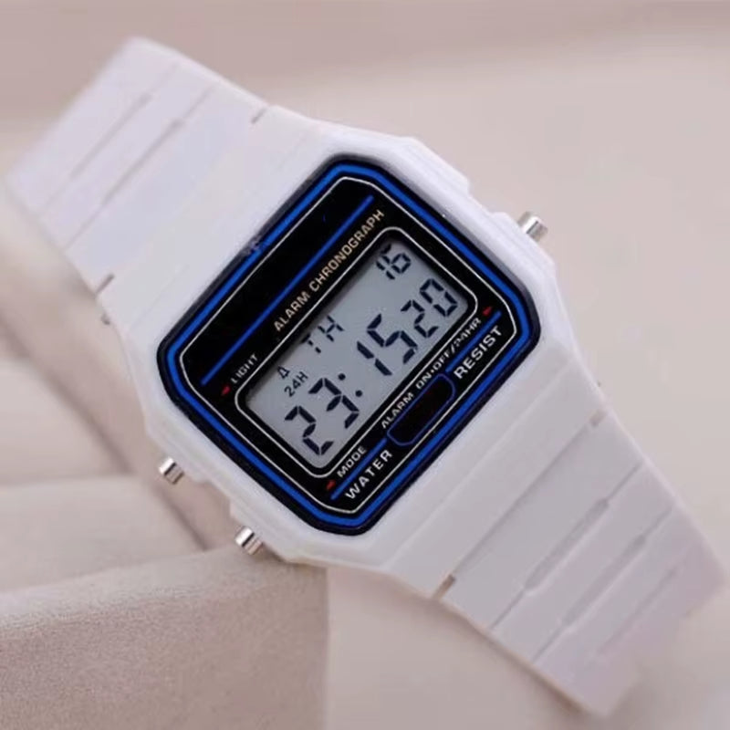 Fashion Sports Men'S Digital Watch Top Brand Simple Square LED Display Casual Silicone Strap Electronic Clock for Men